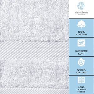 Luxury Bath Sheets Towels for Adults Extra Large | Highly Absorbent Hotel Collection | 35x70 Inch | 2 Pack (White)