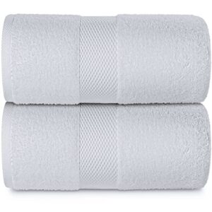 Luxury Bath Sheets Towels for Adults Extra Large | Highly Absorbent Hotel Collection | 35x70 Inch | 2 Pack (White)