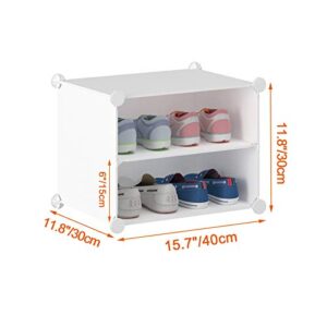 HOMIDEC Shoe Rack, 8 Tier Shoe Storage Cabinet 32 Pair Plastic Shoe Shelves Organizer for Closet Hallway Bedroom Entryway