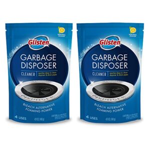 glisten glisten-dp06n-pb-2/pack dp06n-pb garbage disposer foaming cleaner, lemon scent, 2-pack (8 uses), 2 pack, blue, 2 count