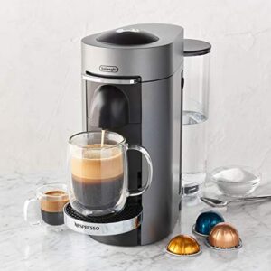 Nespresso VertuoPlus Deluxe Coffee and Espresso Machine by De'Longhi with Milk Frother, Titan