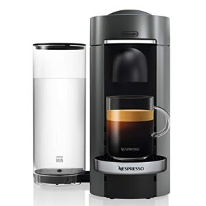 Nespresso VertuoPlus Deluxe Coffee and Espresso Machine by De'Longhi with Milk Frother, Titan