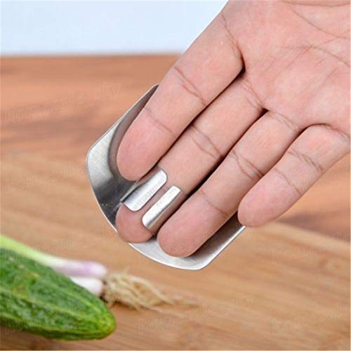 2pcs Kitchen Accessories Stainless Steel Hand Finger Protector Knife Cut Slice Safe Guard Kitchen Tool Durable Safe Kitchen Essential