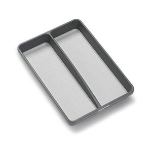 madesmart classic mini utensil tray – granite | classic collection | 2-compartments | kitchen organizer | soft-grip lining and non-slip rubber feet | bpa-free