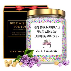 funny birthday gifts for women sister friend female,rude birthday anniversary christmas gag gift for women, unique sprinkle candle gifts