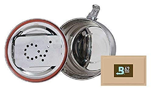 CVault Humidity Control Airtight Stash Container by - Size: Large (2-8g Boveda Packs Included)