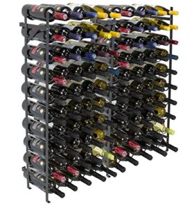 sorbus wine rack free standing floor stand – racks hold 75 bottles of your favorite wine – large capacity elegant wine storage for any bar, wine cellar, kitchen, dining room, etc (100 bottles)