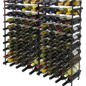 Sorbus Wine Rack Free Standing Floor Stand - Racks Hold 75 Bottles of Your Favorite Wine - Large Capacity Elegant Wine Storage for Any Bar, Wine Cellar, Kitchen, Dining Room, etc (100 Bottles)