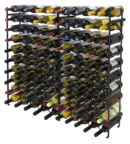 Sorbus Wine Rack Free Standing Floor Stand - Racks Hold 75 Bottles of Your Favorite Wine - Large Capacity Elegant Wine Storage for Any Bar, Wine Cellar, Kitchen, Dining Room, etc (100 Bottles)