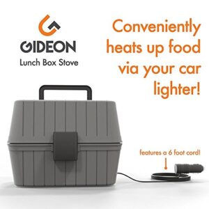 Gideon Heated Electric Lunch Box 12-Volt Portable Stove For Car, Truck, Camping, Etc. - Enjoy Hot Delicious Meals