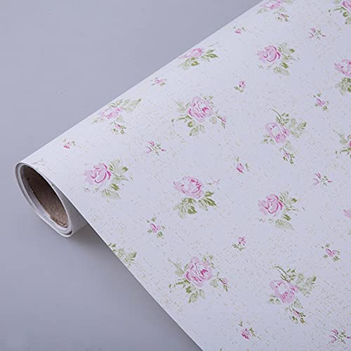 SimpleLife4U Pink Rose Furniture Protect Paper Removable Shelf Liner for Kitchen Cabinet Dresser Drawer Covering