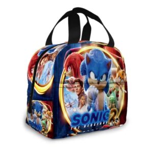 anime lunch bag insulated leakproof reusable portable cooler box practical tote bag for work, picnic one size