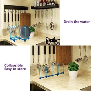 Retractable Cup Drying Rack Drinking Glass Holder Bottle Drying Holder Sports Bottle Drainer Stand Plastic Bag Dryer and Mug Tree Cup Stand Tray Holder for Kitchen,Office (Random Color)
