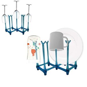 Retractable Cup Drying Rack Drinking Glass Holder Bottle Drying Holder Sports Bottle Drainer Stand Plastic Bag Dryer and Mug Tree Cup Stand Tray Holder for Kitchen,Office (Random Color)