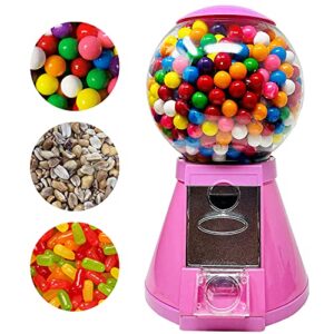 pink classic metal gumball machine by american gumball company, 11-inch