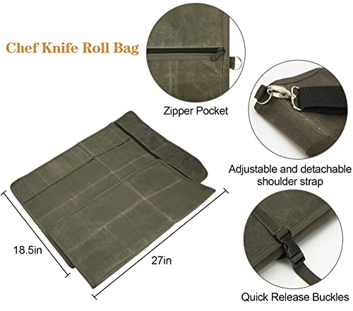 Canvas Chef Knife Roll Bag Chef Knife Bag