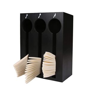 ucudi plastic utensil dispenser cutlery organizer plastic silverware holder caddy for restaurant, party, picnics, office