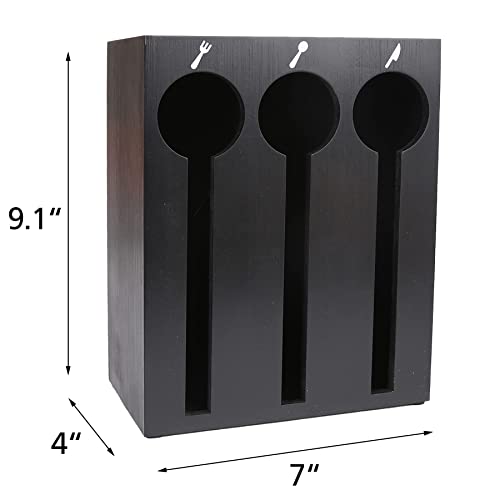 UCUDI Plastic Utensil Dispenser Cutlery Organizer Plastic Silverware Holder Caddy for Restaurant, Party, Picnics, Office