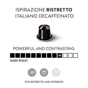 Nespresso Capsules OriginalLine, Ristretto Decaffeinato, Dark Roast Coffee, 50 Count Coffee Pods, Brews 0.85 Ounce (ORIGINALLINE ONLY)