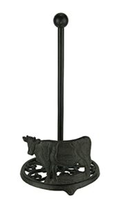 cast iron standing cow paper towel holder