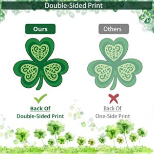 St Patricks Day Window Clings, Double-Side Quality Printed Shamrock Decorations for St Patrick's Day, Lucky Irish Decals Party Ornaments…