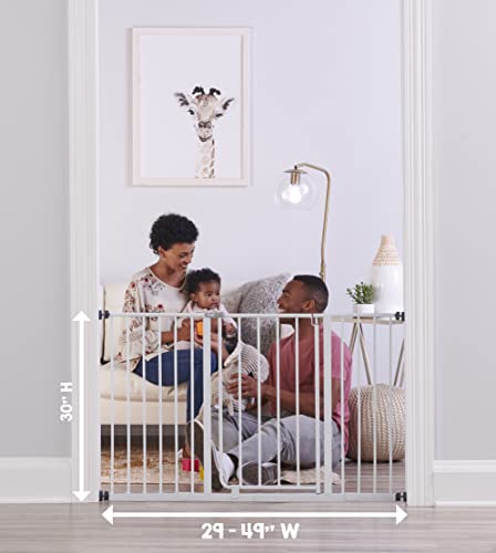 Regalo Easy Open 47-Inch Super Wide Walk Thru Baby Gate, Bonus Kit, Includes 4-Inch and 12-Inch Extension Kit, 4 Pack Pressure Mount Kit and 4 Wall Cups and Mounting Kit , 11 Count (Pack of 1)