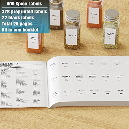 Neatsure 2 Pack Magnetic Spice Rack with 24 Spice Jars, 400 Spice Labels and Funnel, Alternative to Magnetic Spice Tins Containers, Refrigerator Fridge Shelf Organizer