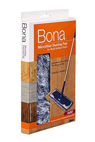 Bona Microfiber Dusting Pad, for Hardwood and Hard-Surface Floors, fits Bona Family of Mops