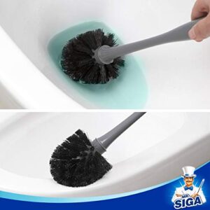 MR.SIGA Toilet Plunger and Bowl Brush Combo for Bathroom Cleaning, Gray, 1 Set