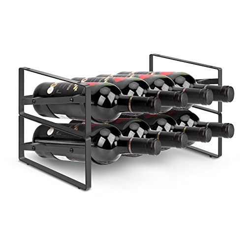 2 Tier Wine Rack，Tabletop Stackable Wine Rack Freestanding Wine Racks Countertop for Kitchen Pantry Cabinet for Kitchen, Bar, Pantry, Wine Cellar, Basement, Countertop, Cabinet