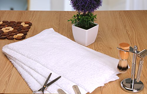 Utopia Towels White Salon Towels, Pack of 24 (Not Bleach Proof, 16 x 27 Inches) Highly Absorbent Towels for Hand, Gym, Beauty, Spa, and Home Hair Care