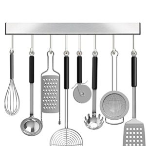 rr raxmin utensil racks with 10 hooks 16 inch kitchen utensil holders punch free hanging utensil rack multifunctional (16 inch)