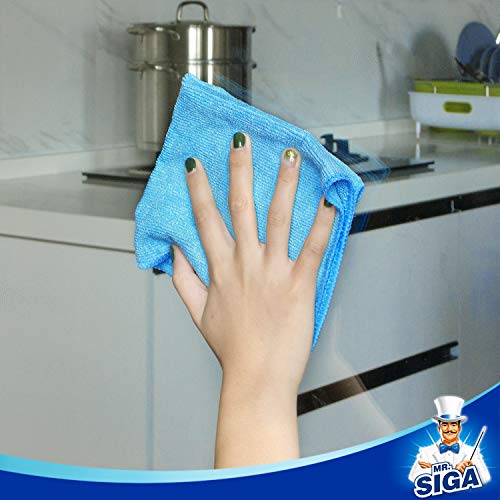 MR.SIGA Microfiber Cleaning Cloth, All-Purpose Cleaning Towels, Pack of 50, Size 11.8 x 11.8 in