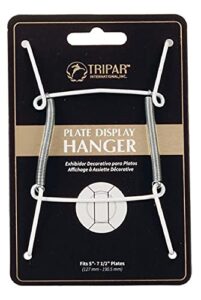 tripar 5-7.5-inch white vinyl plate wire wall plate hanger
