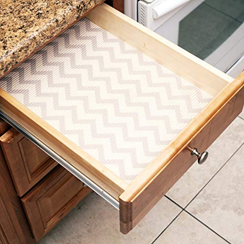 Simple Being Kitchen Shelf Liner for Drawers, Shelves, Storage, Non Adhesive Roll (Stripe Pattern 24x20)