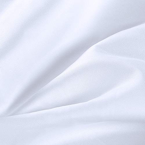 Utopia Bedding Flat Sheets - Pack of 6 - Soft Brushed Microfiber Fabric - Shrinkage & Fade Resistant Top Sheets - Easy Care (Twin, White)