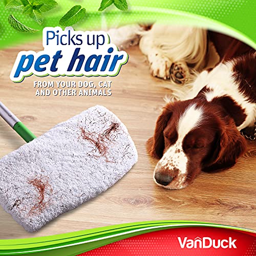 VanDuck Reusable 100% Cotton Mop Pads Compatible with Swiffer Sweeper Mops (2-Pack) Washable Mop Pads for Wet & Dry Use (Mop is Not Included)