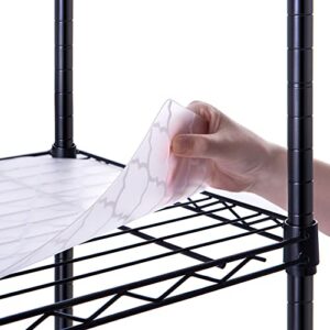 poofzy wire shelf liners set of 5 rolled, non-adhesive waterproof easy liner for kitchen and pantry (14 inch x 30 inch)