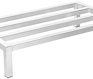 Winco 20-Inch by 36-Inch Dunnage Rack, 8-Inch High, 1800-Pound Capacity,Aluminum,Medium