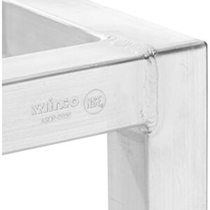 Winco 20-Inch by 36-Inch Dunnage Rack, 8-Inch High, 1800-Pound Capacity,Aluminum,Medium