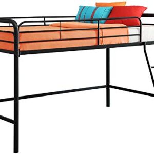 DHP Jett Junior Twin Metal Loft Bed, Black