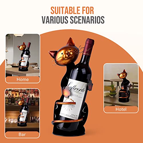 Drincarier Cat Decor Wine Holder Wine Rack Wine Bottle Holder Wine Cat, Cat Gifts for Cat Lovers