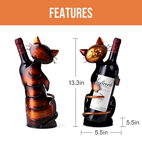 Drincarier Cat Decor Wine Holder Wine Rack Wine Bottle Holder Wine Cat, Cat Gifts for Cat Lovers