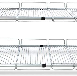 Surpahs 2 Tier Under Sink Expandable Shelf Organizer, Storage Rack (Silver)