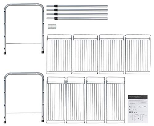 Surpahs 2 Tier Under Sink Expandable Shelf Organizer, Storage Rack (Silver)