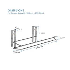 Paper Towel Holder JSVER Roll Paper Towel Rack, Stainless Steel Kitchen Towel Holder, Under Cabinet Paper Towel Holder, Hanging Paper Towel Holder for Kitchen, Utility Room, Pantry, Bathroom