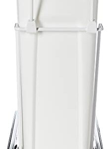 Knape & Vogt RS-PSW9-1-20-W 17 in. H x 8 in. W x D Steel in-Cabinet 20 Qt. Single White Pull Out Trash Can