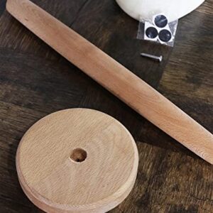 CHAUNCEY HOME Wooden Paper Towel Holder - Kitchen Paper Hanger Rack Bathroom Towel Roll Stand Organizer Simply Standing Countertop Paper Roll Holder