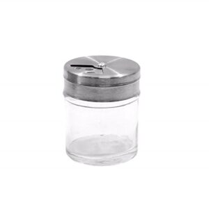 tablecraft glass jar with rotating top, 3 oz.