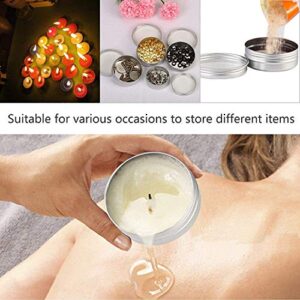 Qixivcom 6 Pack 5 Oz Screw Lid Round Tins Aluminum Tin Cans Jar Metal Steel Tins Container 150ml DIY Candle Empty Tins Cosmetic Sample Container Travel Storage for Spices Candies Tea Gift(Gold)